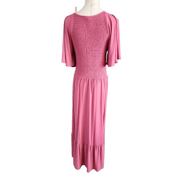 Matilda Jane Women Maxi Good Days Knit Smocked Dress Large Excellent Condition - Picture 6 of 8